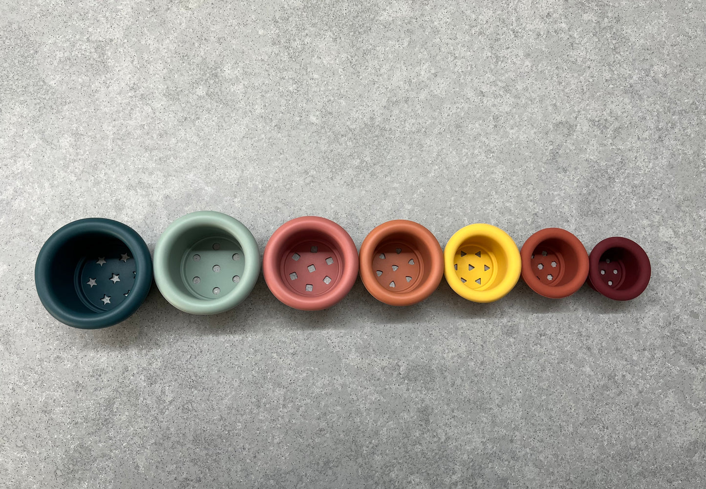 Silicone stacking cups