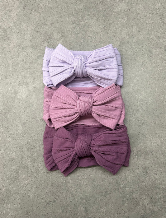 Purple Trio Headbands